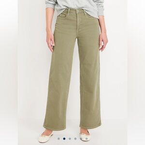High waisted wide leg jeans